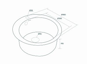 Мойка кухонная Paulmark Gelegen PM404800-WH Белая купить в интернет-магазине сантехники Sanbest