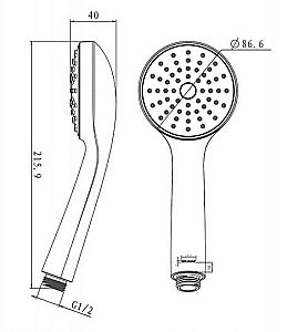 Душевая лейка Bravat ECO P70135CP-1-RUS купить в интернет-магазине сантехники Sanbest