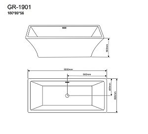 Ванна акриловая Grossman Cristal GR-1901 180x80 белая купить в интернет-магазине Sanbest