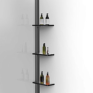 Душевая перегородка Vincea Walk-In VSW-1HWS900CLGM 90 профиль вороненая сталь/стекло прозрачное купить в интернет-магазине Sanbest
