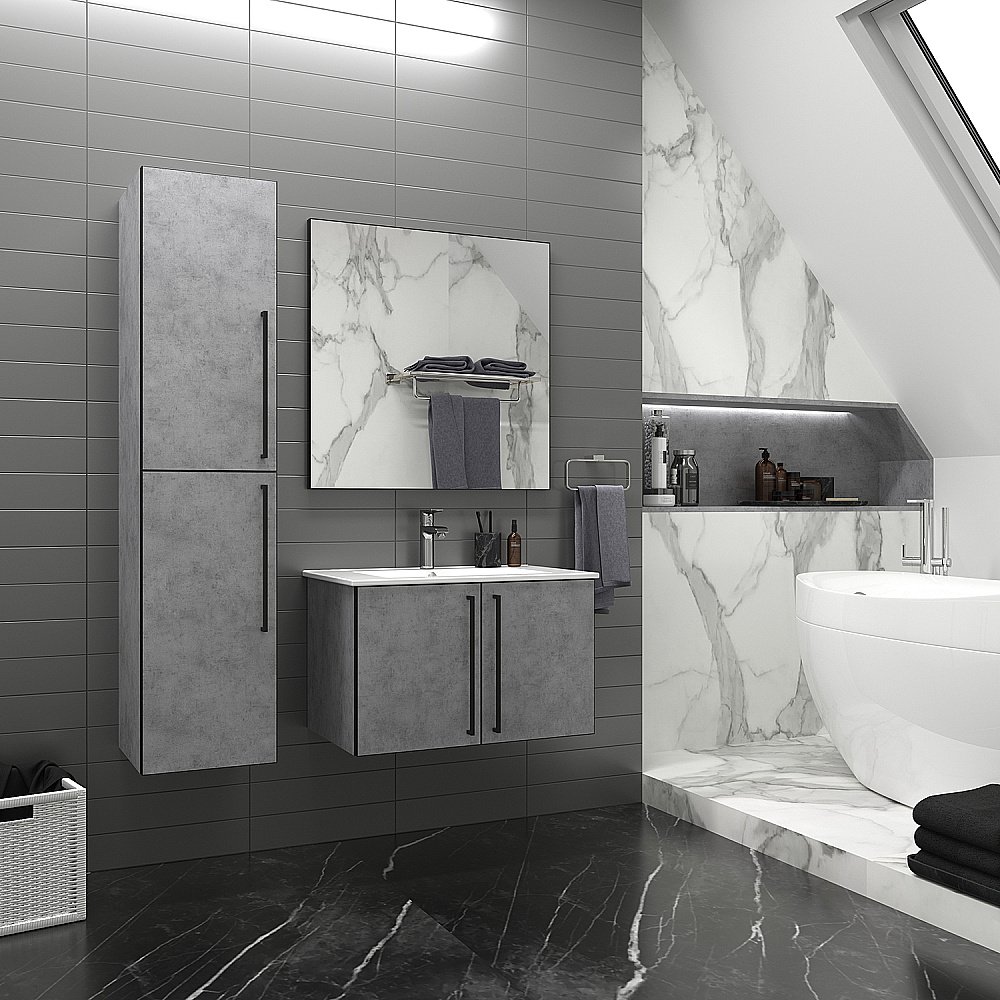 Зеркало Misty MARS 100x80 черное матовое в ванную от интернет-магазине сантехники Sanbest