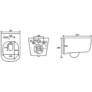 Унитаз подвесной Aquatek Лугано AQ2002-00 белый, с крышкой микролифт, безободковый купить в интернет-магазине Sanbest