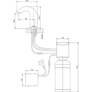 Дозатор для жидкого мыла бесконтактный Lemark Project LM4642CE купить в интернет-магазине сантехники Sanbest