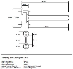 Полотенцедержатель двойной поворотный Bemeta Neo 104204105 купить в интернет-магазине сантехники Sanbest