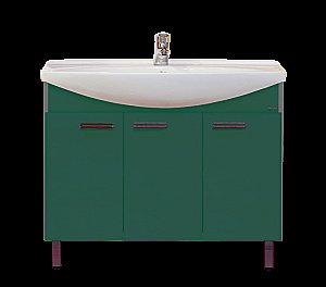 Тумба с раковиной напольная Misty Джулия 105 зеленая для ванной в интернет-магазине Sanbest
