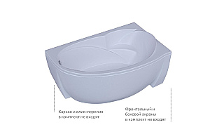 Ванна акриловая Aquatek Бетта 160 белая купить в интернет-магазине Sanbest