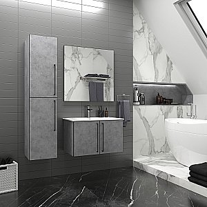 Зеркало Misty MARS 100x80 черное матовое в ванную от интернет-магазине сантехники Sanbest