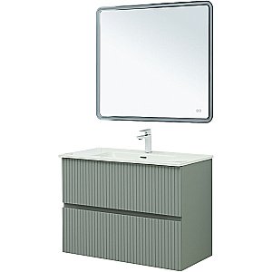 Тумба с раковиной Aquanet Джейн 90 313319 мисти грин для ванной в интернет-магазине Sanbest