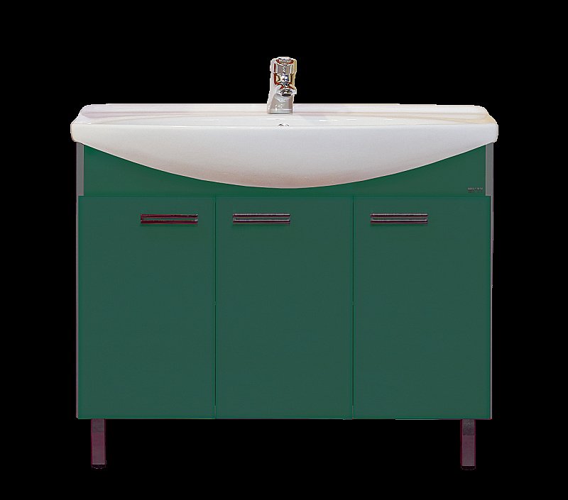 Тумба с раковиной напольная Misty Джулия 105 зеленая для ванной в интернет-магазине Sanbest