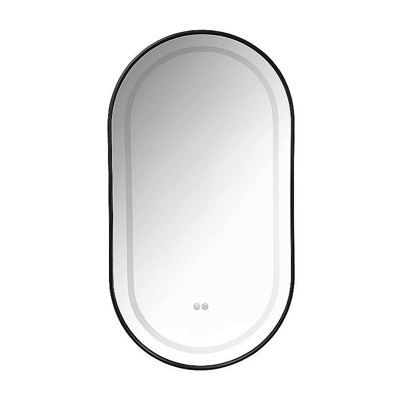 Зеркало Azario Джоли АZ-LED012525 черный матовый в ванную от интернет-магазине сантехники Sanbest