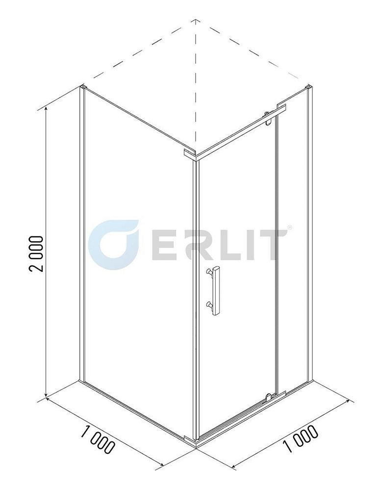 Душевой уголок Erlit Comfort ER 10110H 100x100 купить в интернет-магазине Sanbest