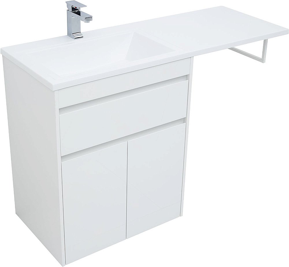Тумба с раковиной Aquanet Токио 237746 130 белый для ванной в интернет-магазине Sanbest