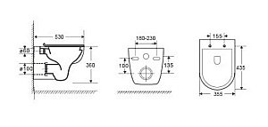 Унитаз подвесной WeltWasser BAARBACH 004GL-WT белый глянец купить в интернет-магазине Sanbest