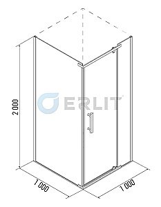 Душевой уголок Erlit Comfort ER 10110H 100x100 купить в интернет-магазине Sanbest