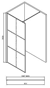 Душевая перегородка ABBER Immer Offen AG62100B 100 купить в интернет-магазине Sanbest