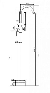 Смеситель для ванны BelBagno NOVA NOV-FMT-IN сатин купить в интернет-магазине сантехники Sanbest