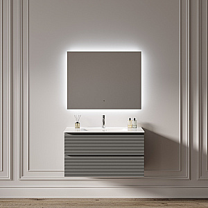 Зеркало с подсветкой Sancos Square 2.0 SQ2.900 90х70 в ванную от интернет-магазине сантехники Sanbest