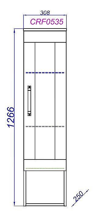 Пенал Aqwella Craft 31 CRF0503DB дуб балтийский для ванной в интернет-магазине сантехники Sanbest