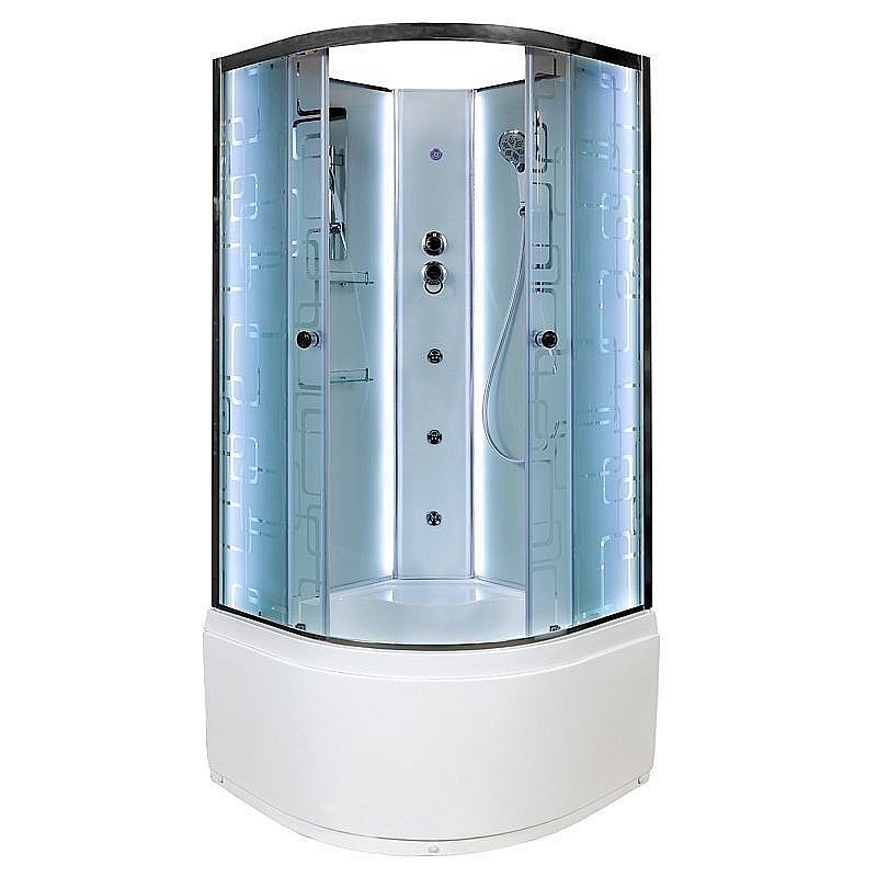 Душевая кабина DTO ЕМ4580 N LED с гидромассажем 80х80 купить в интернет-магазине Sanbest