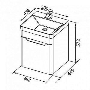 Тумба с раковиной Aquanet София 50 для ванной в интернет-магазине Sanbest