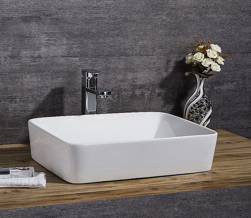 Раковина накладная Ceramalux N 48 9103 белая купить в интернет-магазине Sanbest