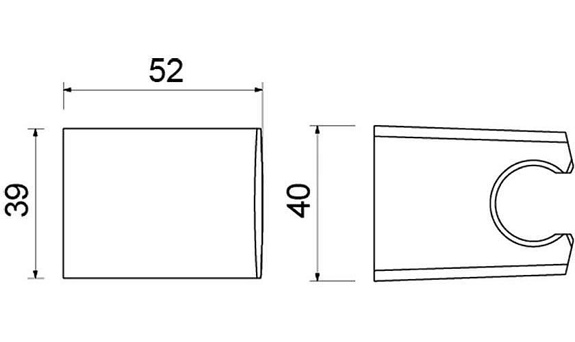 Держатель ручного душа Aquatek AQ2403CR хром купить в интернет-магазине сантехники Sanbest