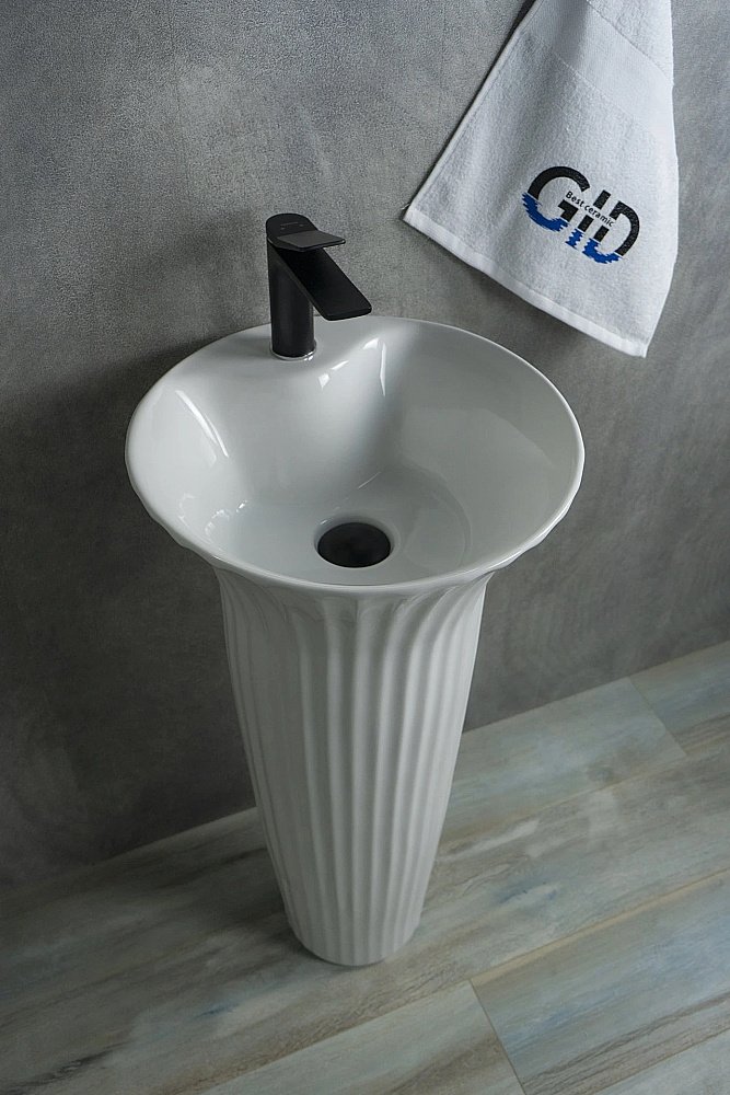 Раковина напольная Gid Autonomo 41 Nb132 81113 белая купить в интернет-магазине Sanbest