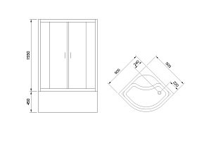 Душевой уголок Royal Bath RB90BK-T-BL 90х90 прозрачный купить в интернет-магазине Sanbest