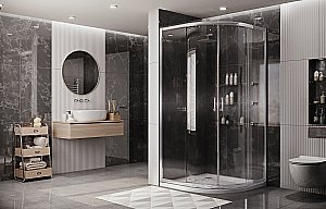 Душевой уголок Ambassador Kingston 14011104 90x90 стекло прозрачное/профиль хром купить в интернет-магазине Sanbest