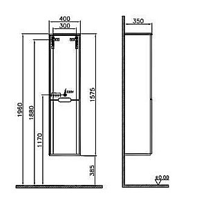 Пенал VitrA Sentо 40 б/к белый для ванной в интернет-магазине сантехники Sanbest