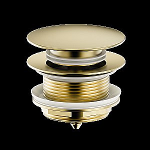 Донный клапан для ванны 1 1/2 WONZON & WOGHAND, Брашированное золото (WW-SS105-BG) купить в интернет-магазине сантехники Sanbest