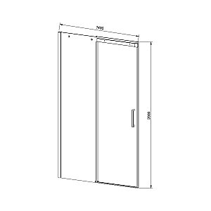 Душевая дверь Vincea Dice 140 VDS-4D140CLB стекло прозрачное/профиль черный купить в интернет-магазине Sanbest