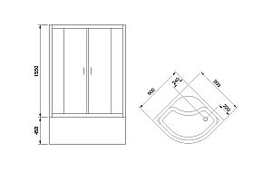 Душевой уголок Royal Bath RB90BK-T-BL 90х90 прозрачный купить в интернет-магазине Sanbest