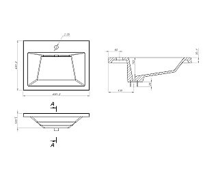 Тумба с раковиной подвесная Grossman БЛИСС 60 с 1 ящ, бежевая матовая для ванной в интернет-магазине Sanbest