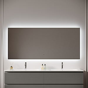 Зеркало с подсветкой Sancos Square 2.0 SQ2.1600 160х80 в ванную от интернет-магазине сантехники Sanbest