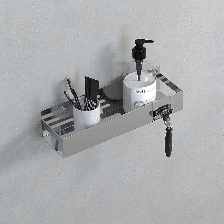 Полка с двумя крючками Boheme Q CHROME 10965-CR хром купить в интернет-магазине сантехники Sanbest