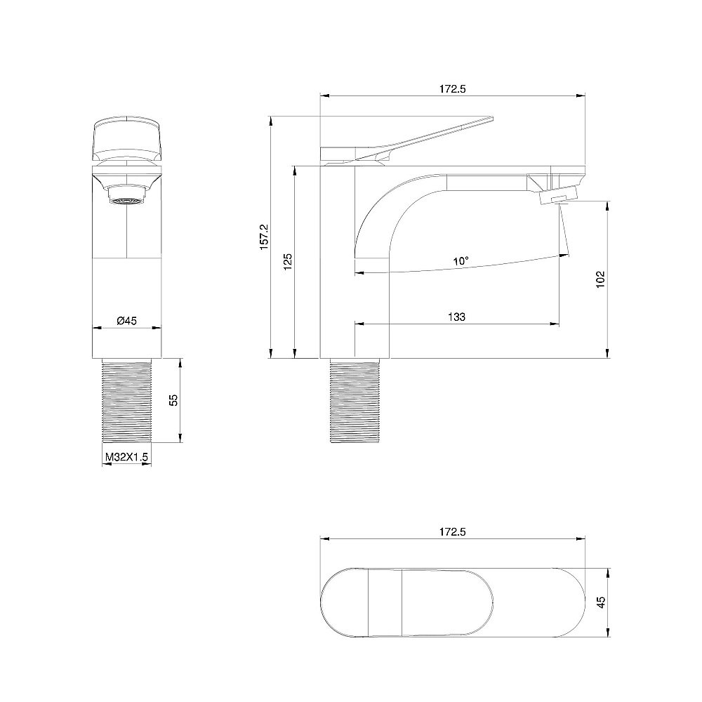 Смеситель для раковины WONZON & WOGHAND WW-A40482-MW белый матовый купить в интернет-магазине сантехники Sanbest