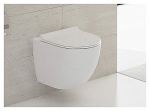 Унитаз подвесной Vitra Sento 9830B003-7207 безободковый, c инсталляцией, с крышкой микролифт купить в интернет-магазине Sanbest