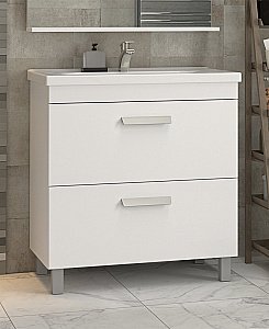 Тумба с раковиной Vigo Nova 2-800 белая для ванной в интернет-магазине Sanbest
