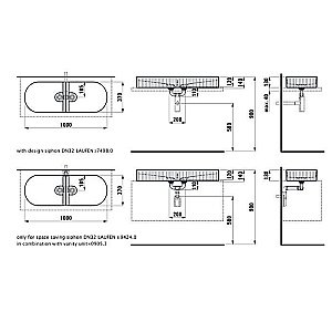 Раковина Laufen Sonar 8.1234.9.000.112.1 белая купить в интернет-магазине Sanbest