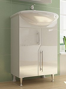 Тумба с раковиной Vigo Grand 550 белая для ванной в интернет-магазине Sanbest