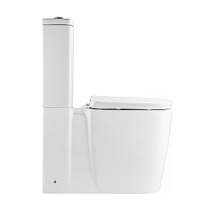 Напольный унитаз-компакт Black&White Gravity 7770WX безободковый, слив-торнадо, с крышкой микролифт, с бачком, белый глянцевый купить в интернет-магазине Sanbest