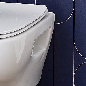 Унитаз подвесной Jacob Delafon Struktura EDF103-CP безободковый, с инсталляцией, с крышкой микролифт, белый/кнопка хром купить в интернет-магазине Sanbest