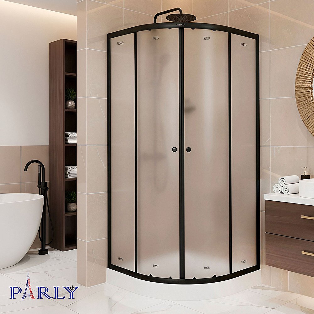 Душевой уголок Parly ZF911B 90x90 профиль белый/стекло матовое купить в интернет-магазине Sanbest