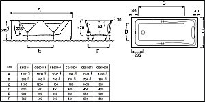 Ванна Jacob Delafon ODEON UP E60581-00 180х90 купить в интернет-магазине Sanbest