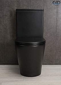 Унитаз-компакт Gid Tn2189Bm черный матовый, безободковый, с крышкой микролифт, с бачком купить в интернет-магазине Sanbest
