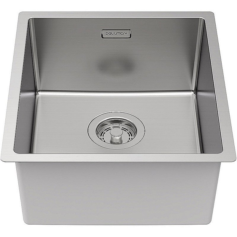 Кухонная мойка Paulmark Yuni 39 YU39-BS брашированная сталь купить в интернет-магазине сантехники Sanbest