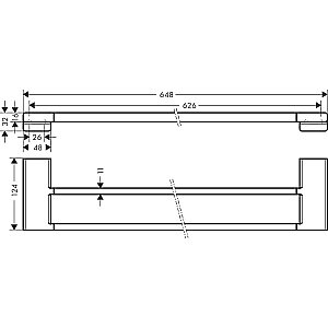 Полотенцедержатель Hansgrohe AddStoris 41743670 черный матовый купить в интернет-магазине сантехники Sanbest