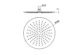 Верхний душ Aquatek AQ2075BG золото шлифованное купить в интернет-магазине сантехники Sanbest