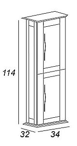 Пенал Cezares New Classico TIFFANY 54963 34 Bianco opaco для ванной в интернет-магазине сантехники Sanbest